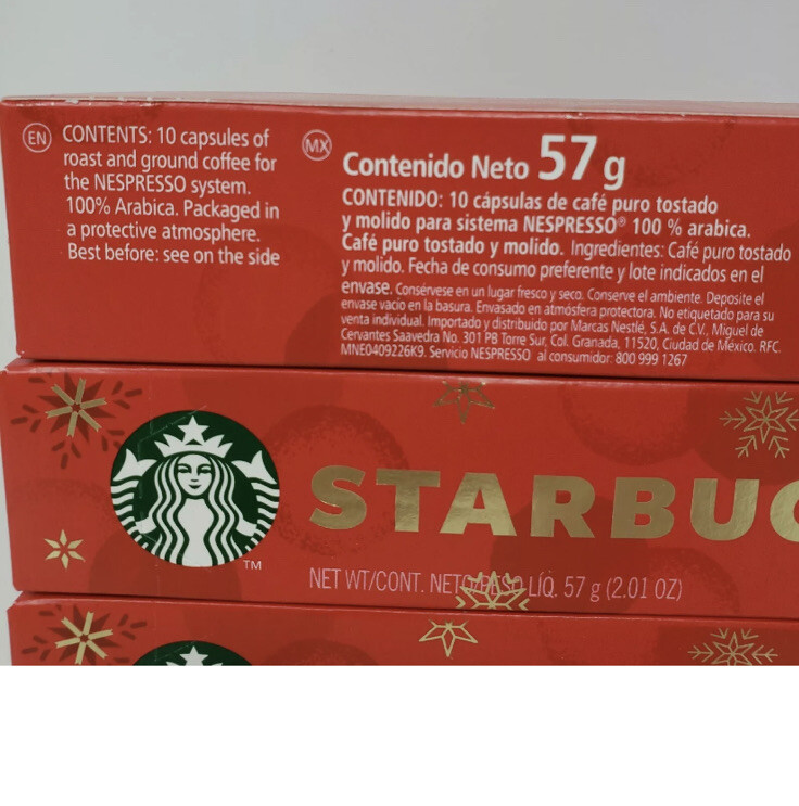 2x Starbucks Nespresso Holiday Blend 