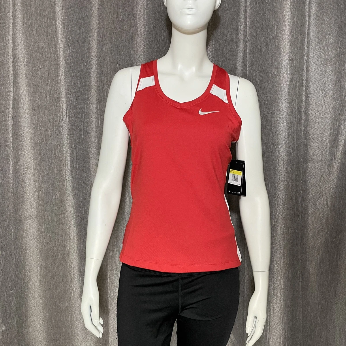 Nike Women’s Power Raceday Running Sports Red Tank Top Size Small