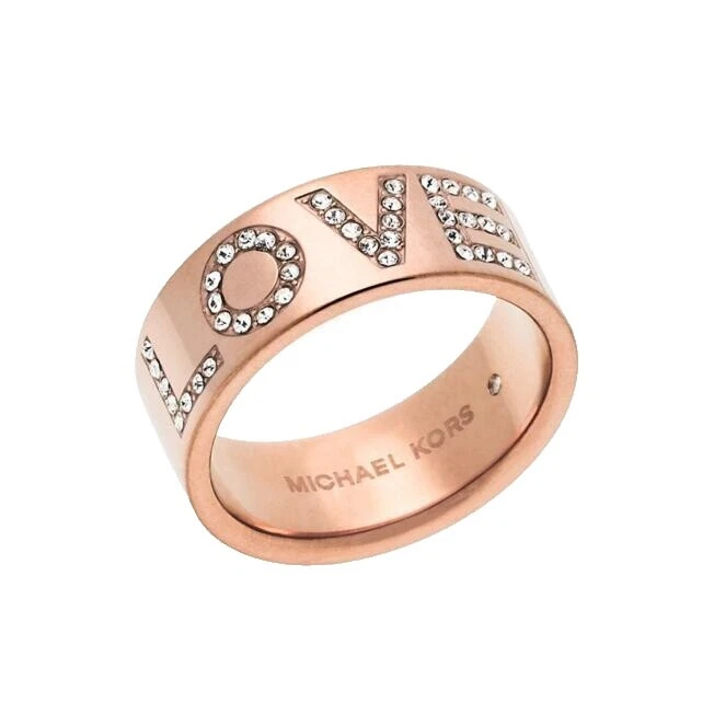 Oro Rosa Banda Michael Kors Anillos de Moda