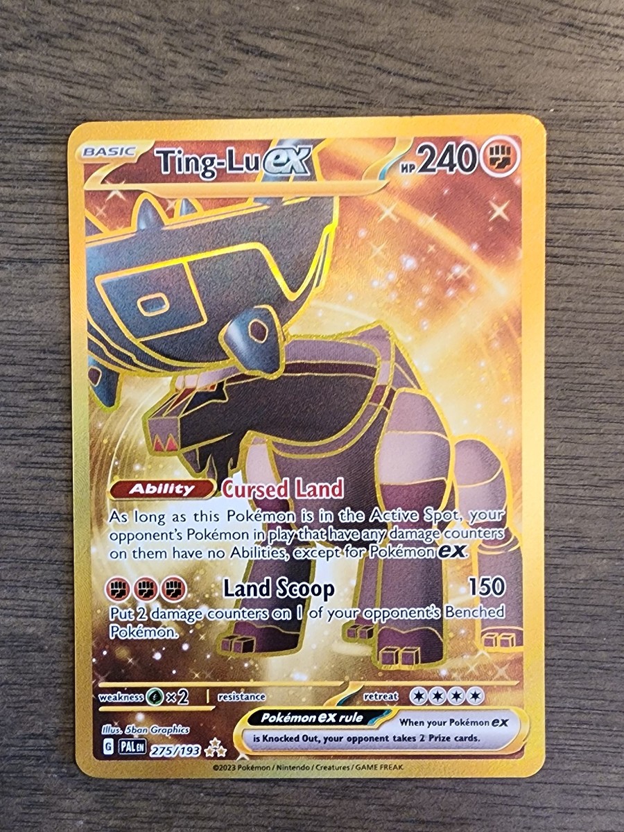 Ting-Lu EX 275/193 Paldea Evolved Gold Full Art Holo Pokemon Card