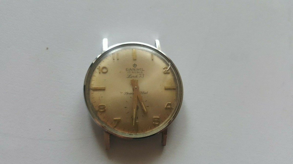 VINTAGE Rare swiss made DARWIL Lord 73 watch 17 rubis jewels check