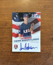 Ian Anderson 2015 Panini USA Baseball Team Signatures Auto Angels Braves /499 Ian Anderson 2015 Panini USA Baseball Team Signatures Auto Angels Braves /499