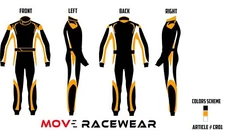 Move Extra-Light MR-83 SFI 3.2A/5 Double Layer Track Auto Racing Suit Orange