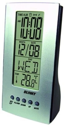 OROLOGIO SVEGLIA TERMOMETRO DA TAVOLO DIGITALE BLINKY SANDY