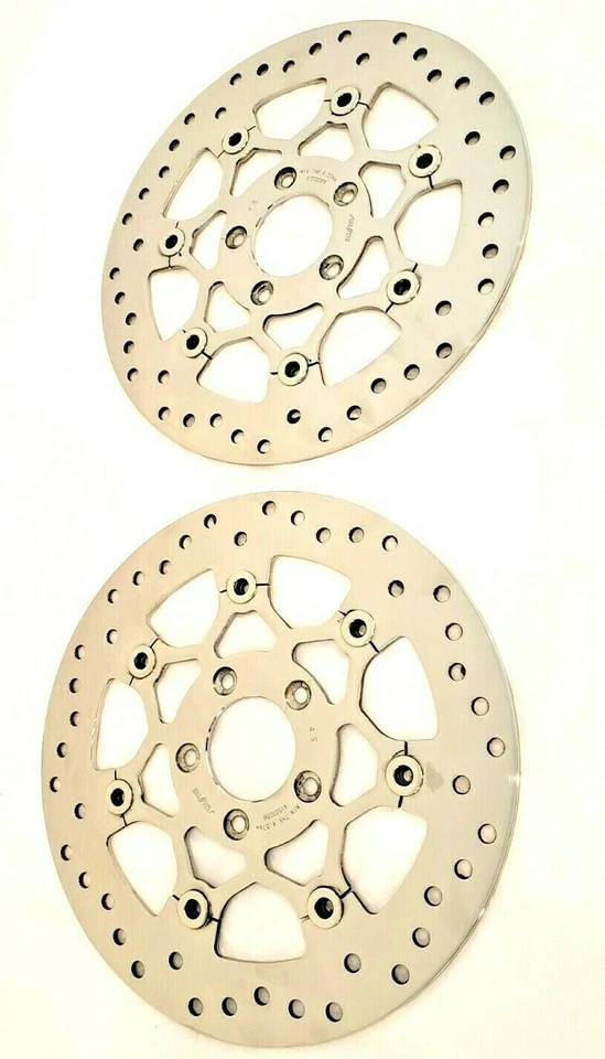 HARLEY DAVIDSON TRI GLIDE FREEWHEELER TRIKE FRONT ROTORS 2009-2022 POLISHED OEM - Image 2 of 3