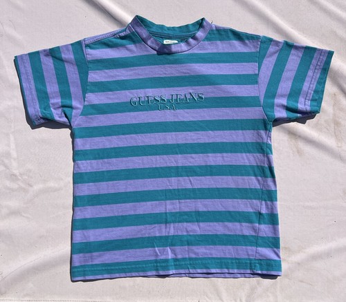 Vintage 90s Guess Striped T Shirt Size 
