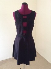 NWT $98 Jessica Simpson*Large*Black Metallic Sweater Back Cutout Dress