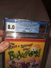 The Ren & Stimpy Show Buckeroo$! CGC 8.0 A+ NES Nintendo Factory Sealed Game 91
