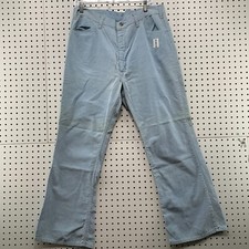 Vintage 70s Levis Corduroy Flared Pants Men Size 34x28 Baby Blue TALON ZIP  USA