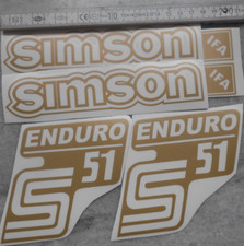 Simson,S51Enduro,S51 Comfort IFA,Aufkleber,Seite,Tank ,Mattgold transparenter HG