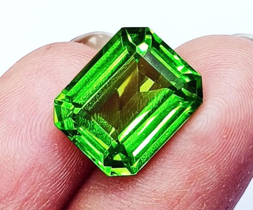 Emerald Cut Natural Green Peridot 10.00 Ct Certified Loose Gemstone On eBay - Picture 3 of 7