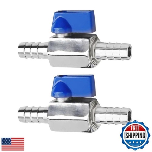 BesNPT Stainless Steel Shut Off Valve 5/16" Hose Barb Ball Valve for Water Fu