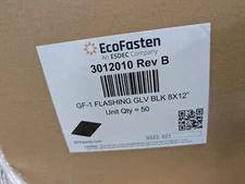 Ecofasten 3012010 Rev B GF-1 Flashing Galvanized Black 8x12" - NEW Box of 50
