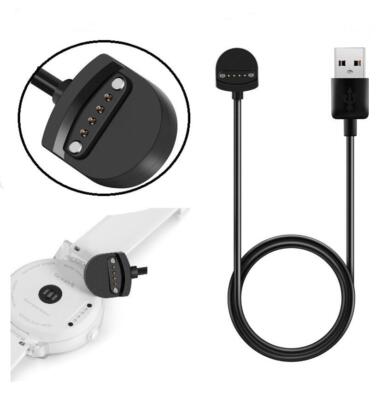 For Ticwatch E / Ticwatch S Smart Watch Charger Universal Charging Cable Black