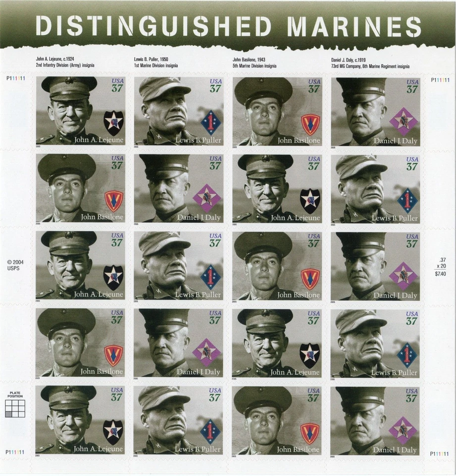 Scott #3396a-3964a-4443a Distinguished Army-Navy-Marines Sheet of 20 Stamps -MNH - Image 3 of 4