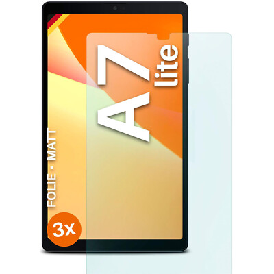 3x Schutzfolie Matt für Samsung Galaxy Tab A7 Lite Displayschutz 4H Anti Reflex