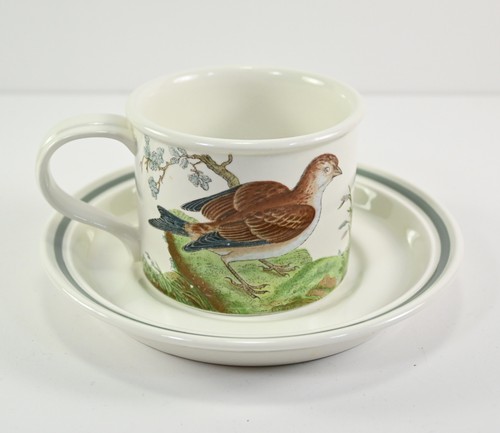 Portmeirion England Birds of Britain Trommel flache Tasse & Untertasse Linnet - Bild 2 von 2