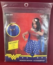 Wonder Woman Accessory Kit Costume Halloween Cosplay New Adult One Size
