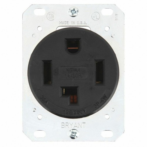 Hubbell 3 Pole 4 Wire 30 Amp 125 250 Volt Nema 14 30r 3p 4w Outlet Ebay Hubbell 3 Pole 4 Wire 30 Amp 125 250 Volt Nema 14 30r 3p 4w Outlet Ebay