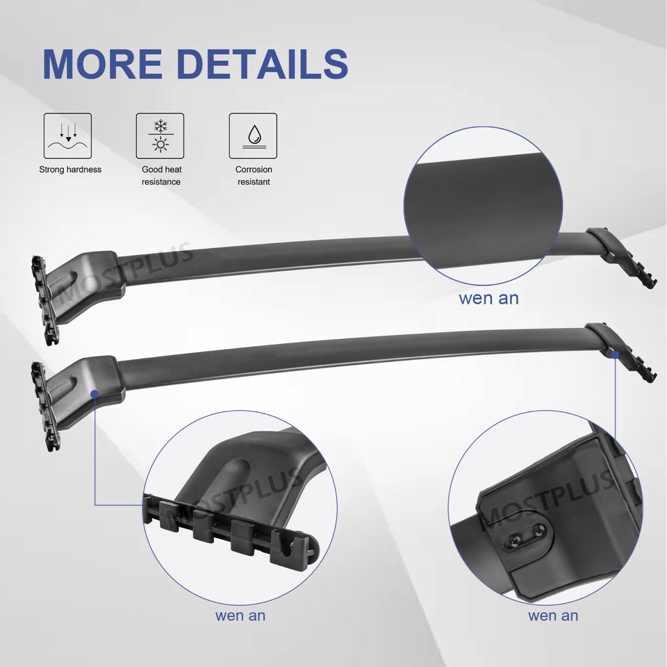 Roof Racks Cross Bars Black Cross Bars For 2009-2015 Honda Pilot Roof Rack – Sport Aluminum, 165lb Cap Honda Roof Rails - Foto 8