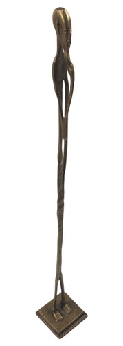 Vintage 20" Tall MCM Brass Metal Slender Father Figure African Art Sculpture - Picture 2 of 9