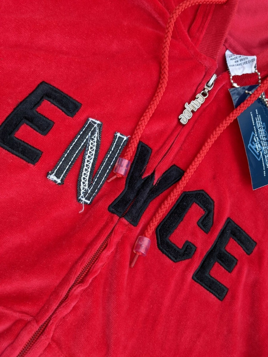 NOS Y2K Lady ENYCE Velour Sweatsuit Track Suit womens medium Vtg