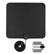DIGITAL FLEX INDOOR ANTENNA LEAF FLAT TV SIGNAL BOOSTER HDTV UHF VHF 3700MILE US