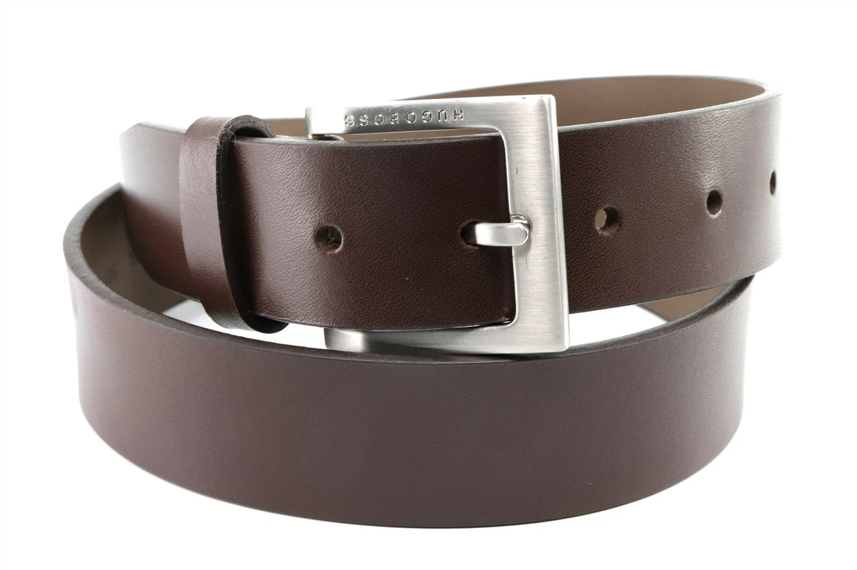 HUGO BOSS Brown Leather Belt Size 80 30 50173315 eBay