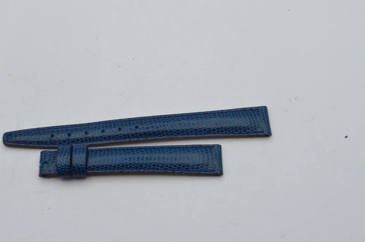 BRACELET EN CUIR DE VEAU GUCCI 12 MM LEATHER BRACELET BOUCLE ARDILLON 10 MM NEUF BLEU
