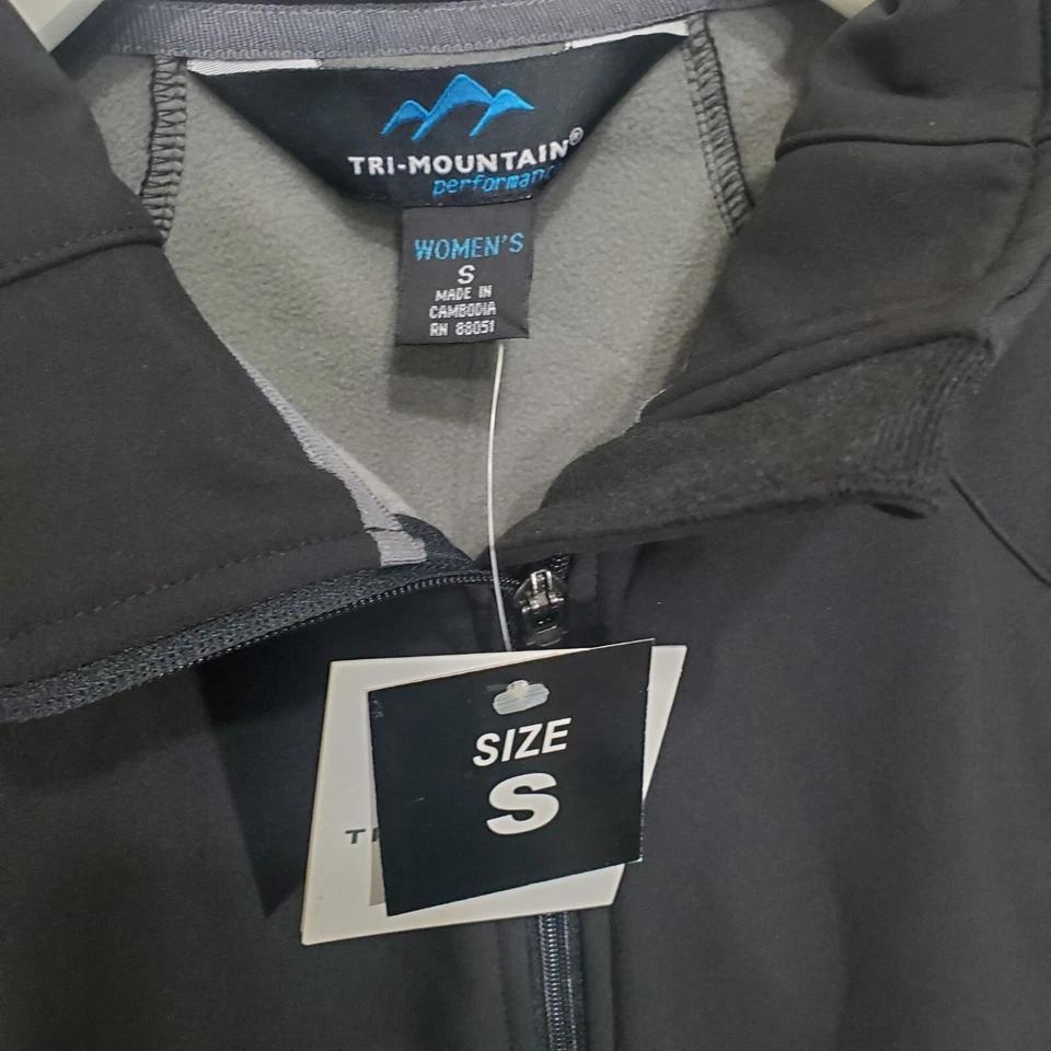 Chaqueta para mujer TRI-MOUNTAIN PERFORMANCE TALLA S forrada de lana negra al aire libre nueva con etiquetas Foto 4 de 4