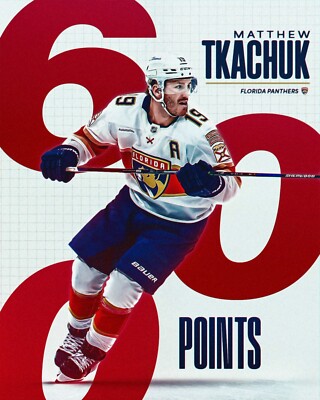 Matthew Tkachuk 600 Career Points Collage Florida Panthers 8x10 NHL Hockey Photo
