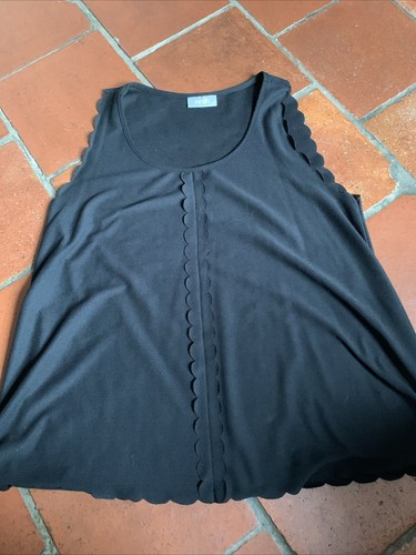 Wallis schwarzes Top Größe 16