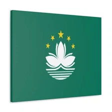 Macau Country Flag Canvas Vibrant Wall Art Unframed Home Decor