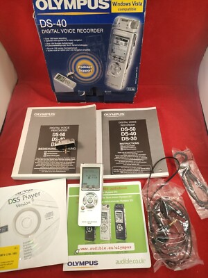 Olympus DS-40 Diktiergerät mit Mikrofon verpackt funktioniert 
