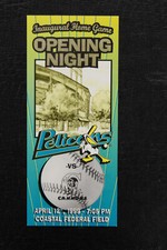 1999 Myrtle Beach Pelican Inaugural Season 1st Game Ticket Carolina League 