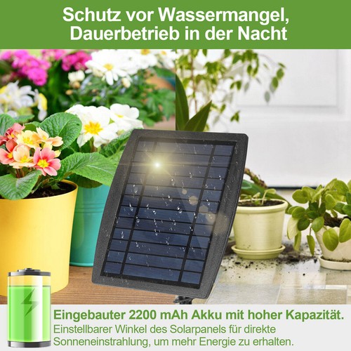 Solar Bewässerungssystem Automatisch 20 Tropfer pflanzen Pflanzenbewässerung - Bild 4 von 9