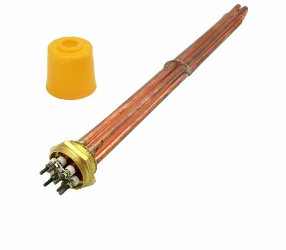 Water Heating Element Copper Tube With Fixed Plate Heater For Tank u0026 Boiler  380V | eBay