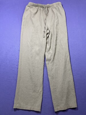 Monterey Bay Clothing Co. Womens Size M Beige Relaxed Crinkle Pants