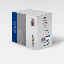 Cat6 Cable 1000ft Solid Bare Copper 550 Mhz 23 AWG Ethernet Plenum Blue Not CCA