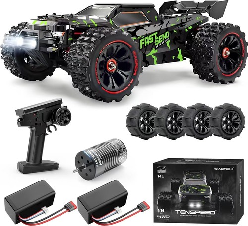 Coches de radiocontrol sin escobillas 1/14 para adultos rápidos 50+ Mph, camiones de radiocontrol 4x4 todoterreno impermeables - Imagen 2 de 8