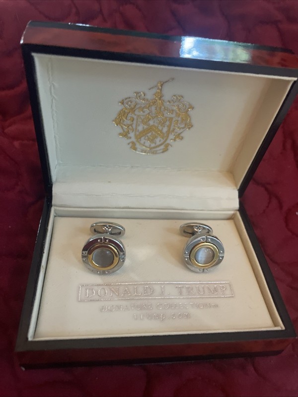 Donald Trump Signature Collection Circle Chrome/Gold Colors-New In Box