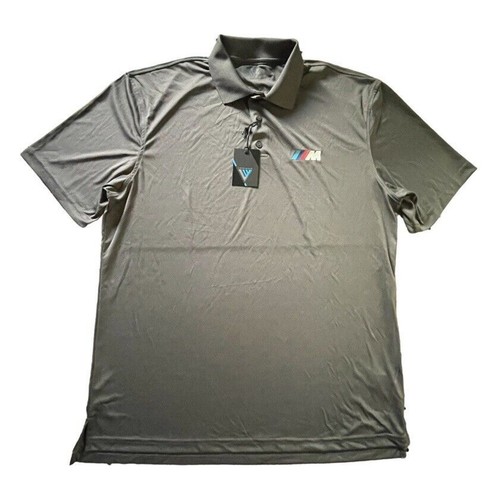 NWT Levelwear Helium II BMW Racing 1SS Polo Shirt Logo Charcoal Large Men - Picture 2 of 7