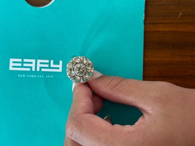 EFFY Zultanit & weißer Diamant Ring mit Kaufbeleg & anderen Dokumenten.