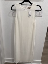 Ivory Sleeveless Midi Dress with Back Zipper New With Tags