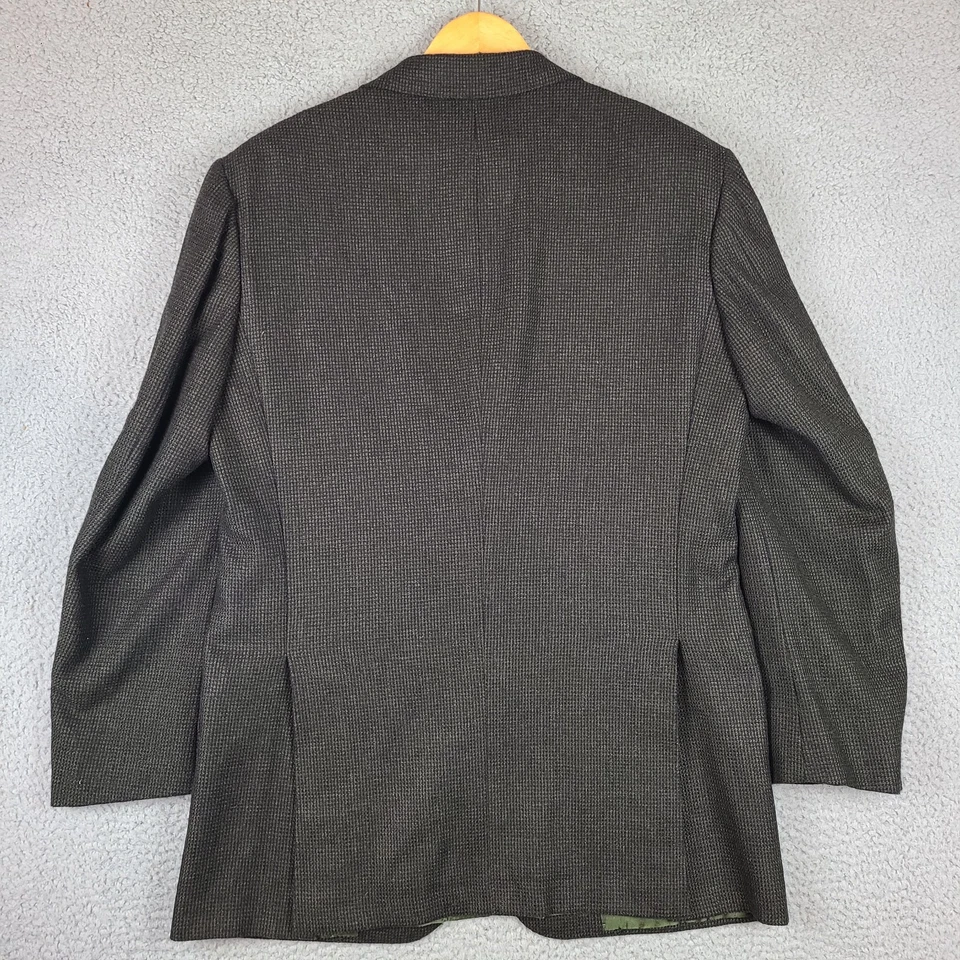 KITON 那不勒斯 100% 羊绒运动外套西装外套 意大利 美国 44 R 欧盟 54 千鸟格  — 第 4/4 张图片