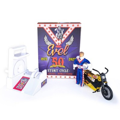 Wembley 50th Anniversary Evel Knievel Stunt Cycle Set – Limited Gold  Edition
