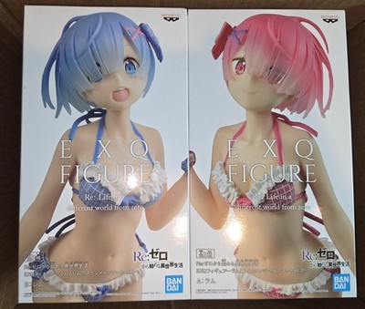 2 Banpresto Re:Zero Starting Life In Another World Exq Figure - Ram And Rem RARE