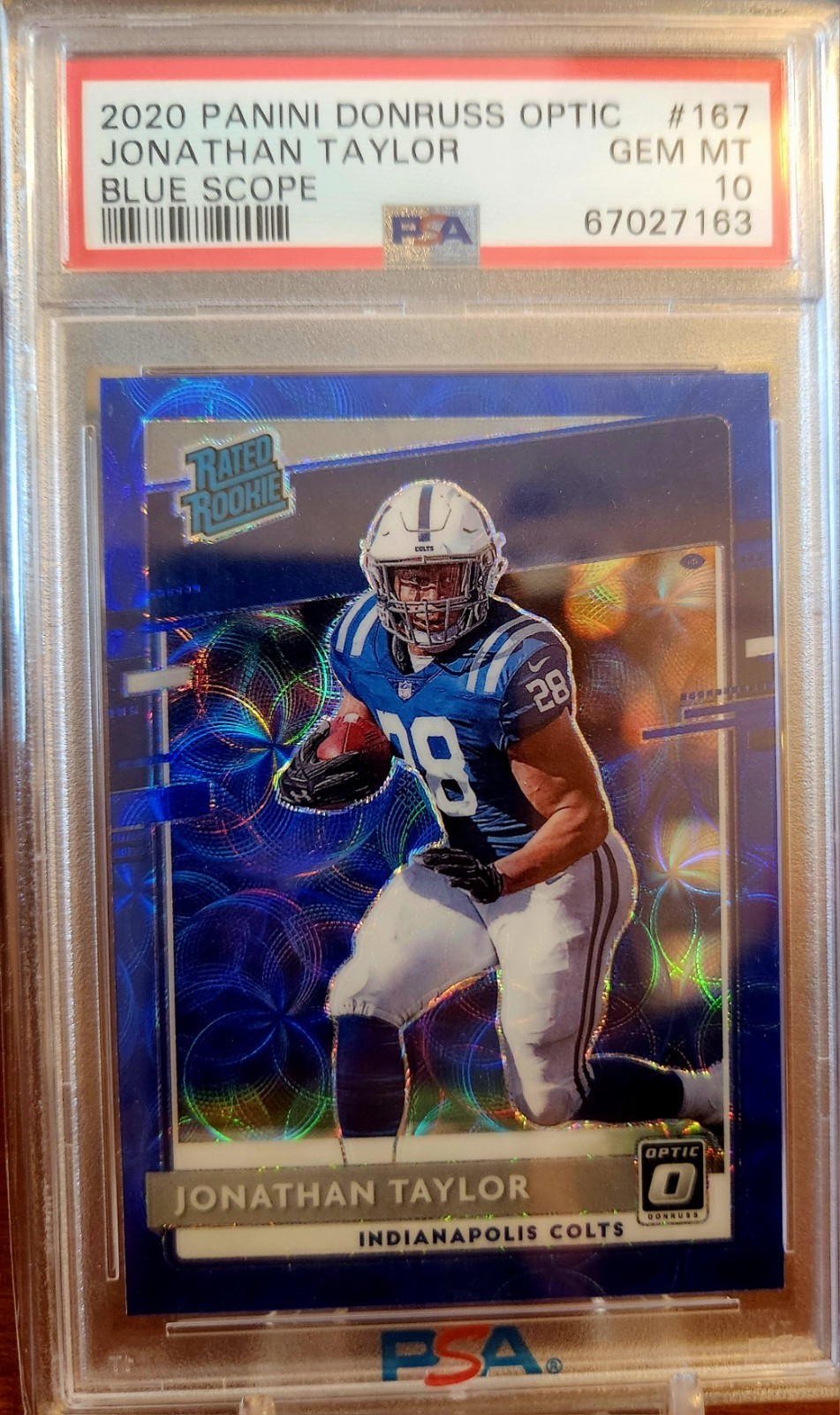 2020 Panini Donruss Optic Jonathan Taylor Blue Scope PSA 10 💎 - Colts