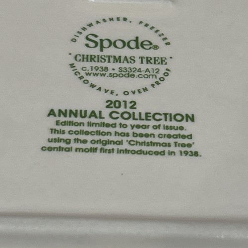 Spode 2012 Annual Collection Dessert Tray 12" Christmas Tree - Picture 9 of 10