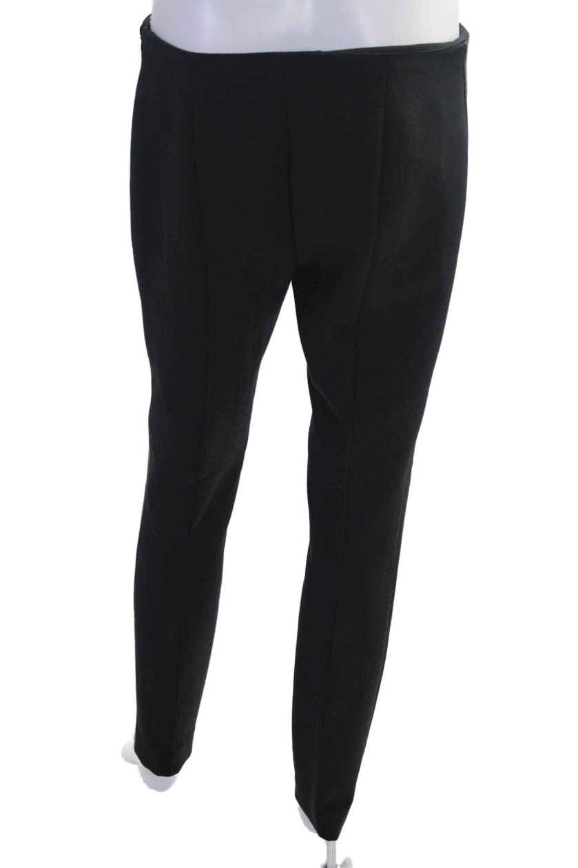 FILA Pantaloni eleganti The Row donna gamba affusolata davanti piatto nero taglia 6 US